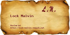 Lock Malvin névjegykártya